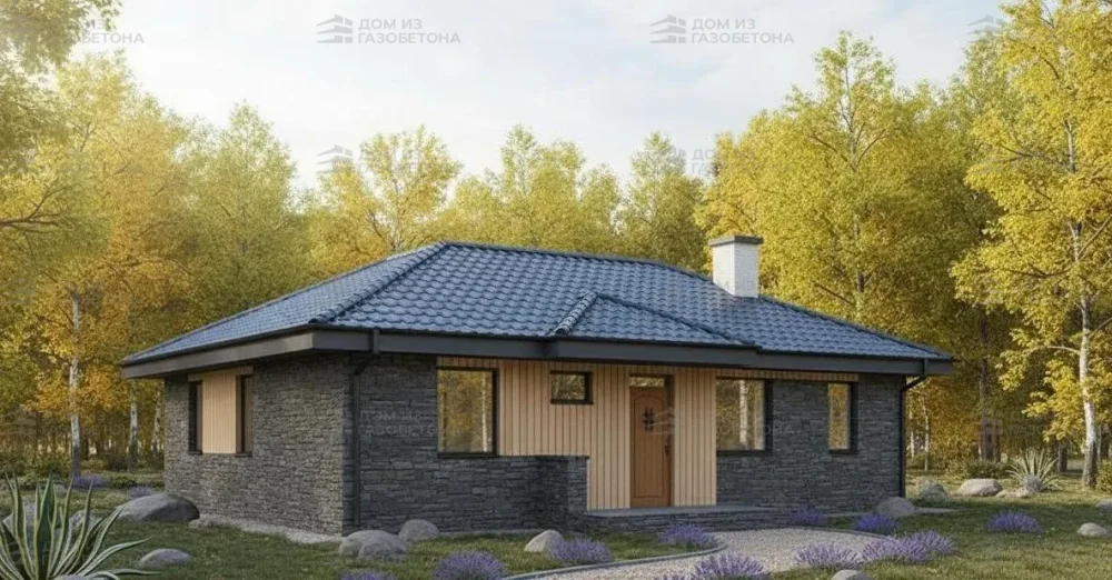 Проект Одноэтажный дом 13 на 12, 102 м2