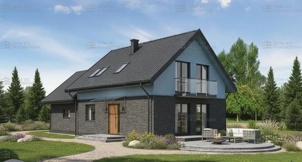 Проект Двухэтажный дом 8 на 16, 229 м2