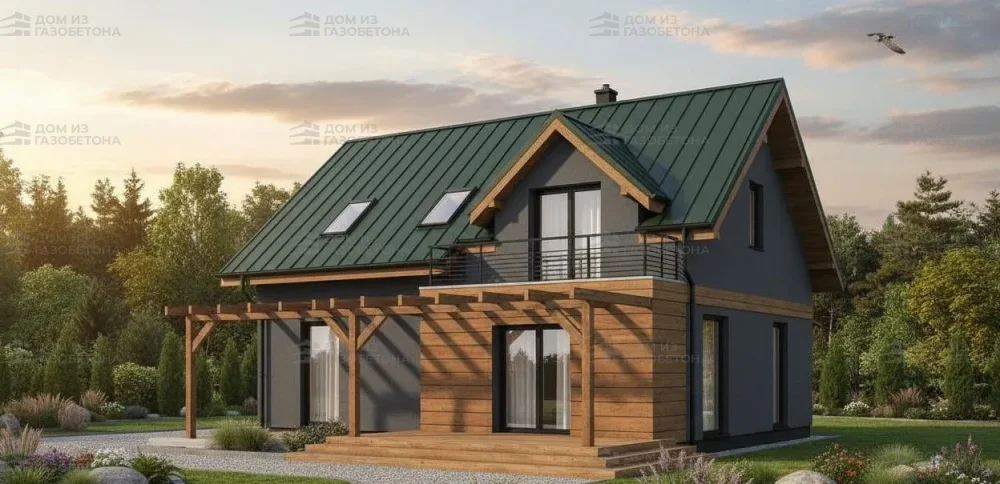 Проект Двухэтажный дом 15 на 10, 159 м2