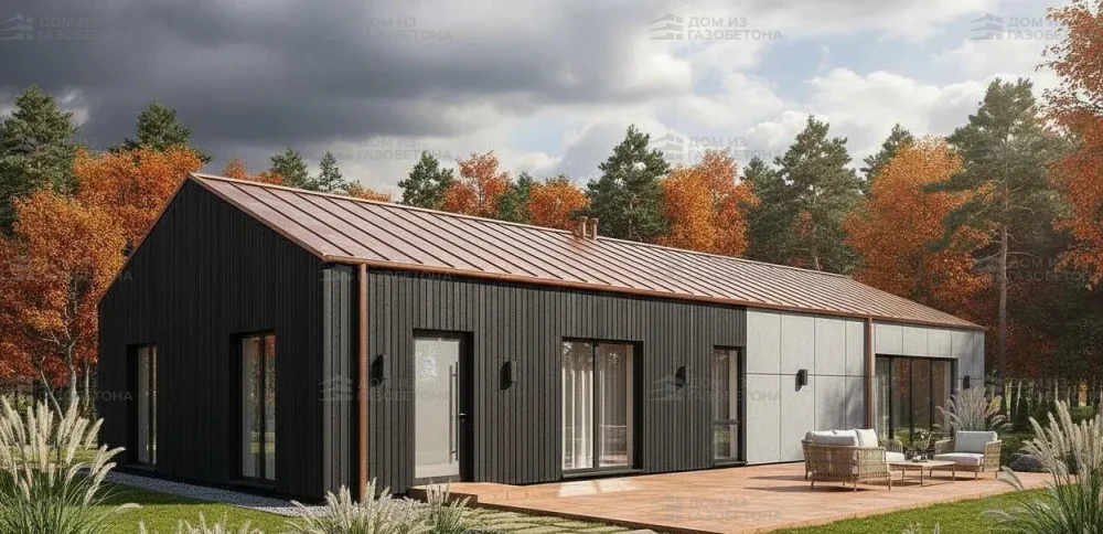 Проект Одноэтажный дом 16 на 16, 168 м2