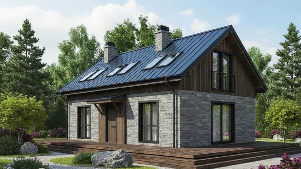 Проект Двухэтажный дом 10 на 10, 121 м2