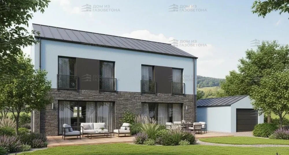 Проект Двухэтажный дом 11 на 12, 212 м2