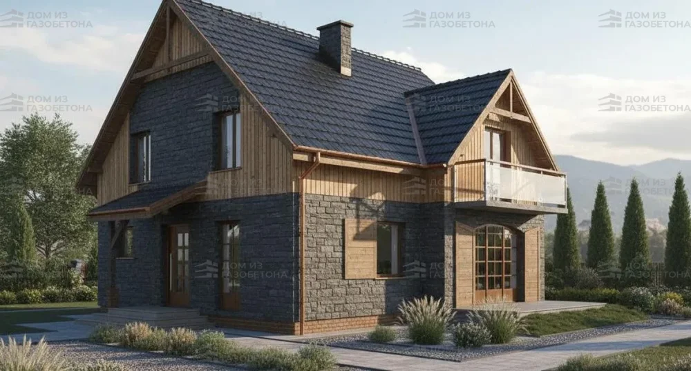 Проект Двухэтажный дом 10 на 10, 139 м2