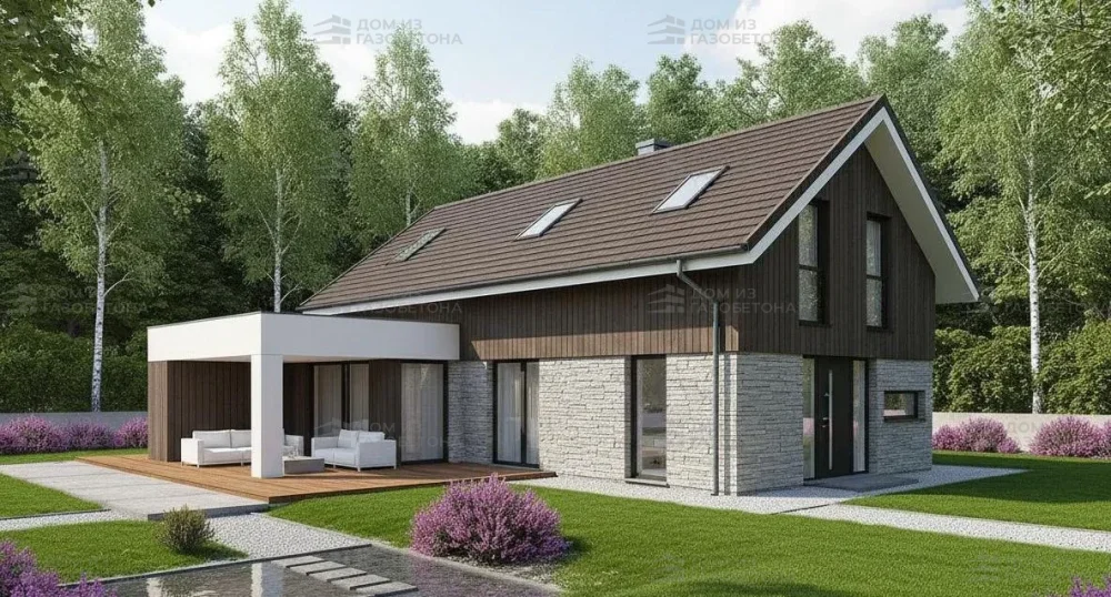 Проект Двухэтажный дом 14 на 8, 131 м2