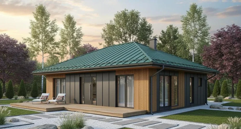 Проект Одноэтажный дом 13 на 13, 118 м2