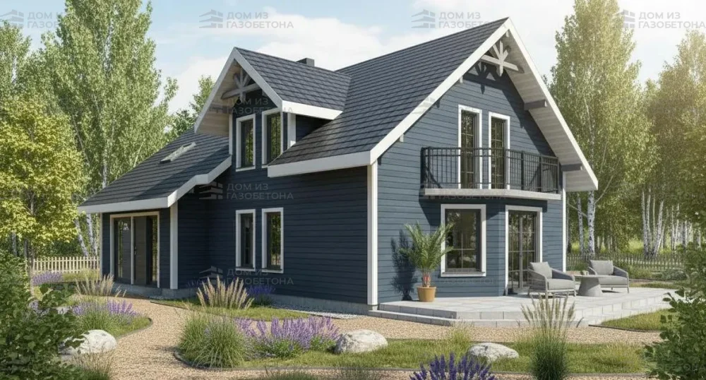 Проект Двухэтажный дом 16 на 12, 181 м2