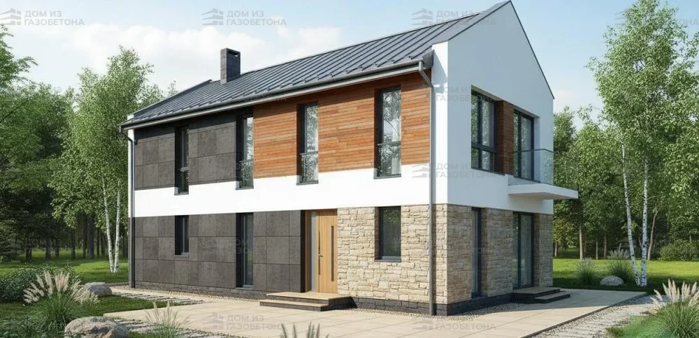 Проект Двухэтажный дом 7 на 18, 170 м2