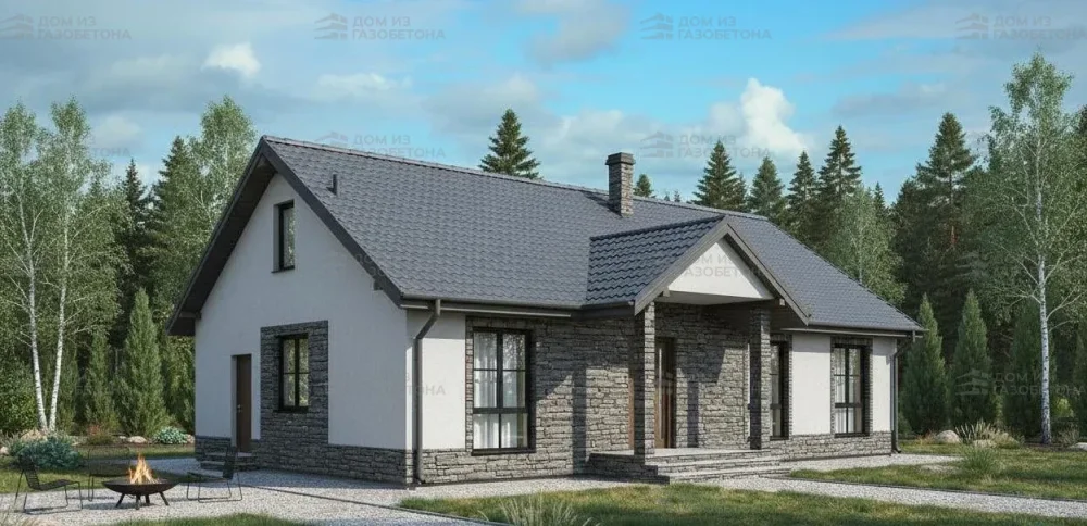 Проект Одноэтажный дом 14 на 9, 120 м2