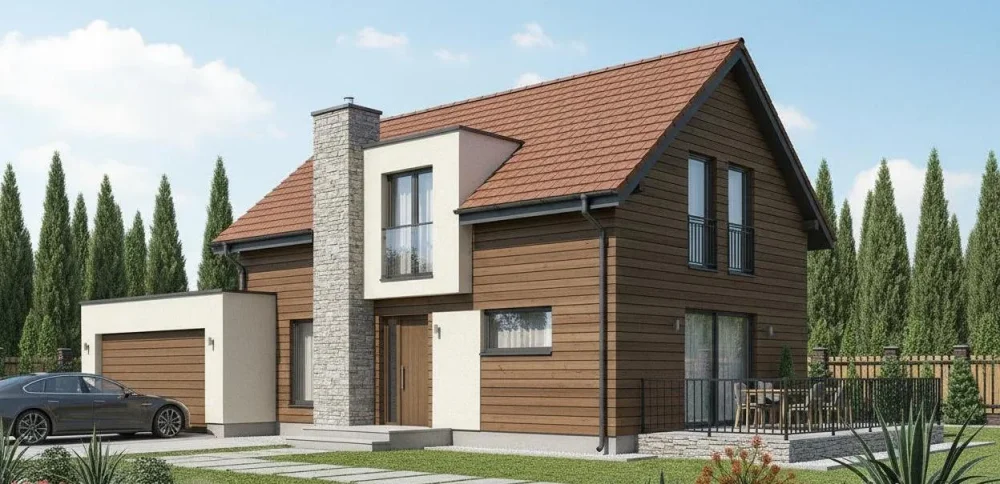 Проект Двухэтажный дом 8 на 16, 127 м2