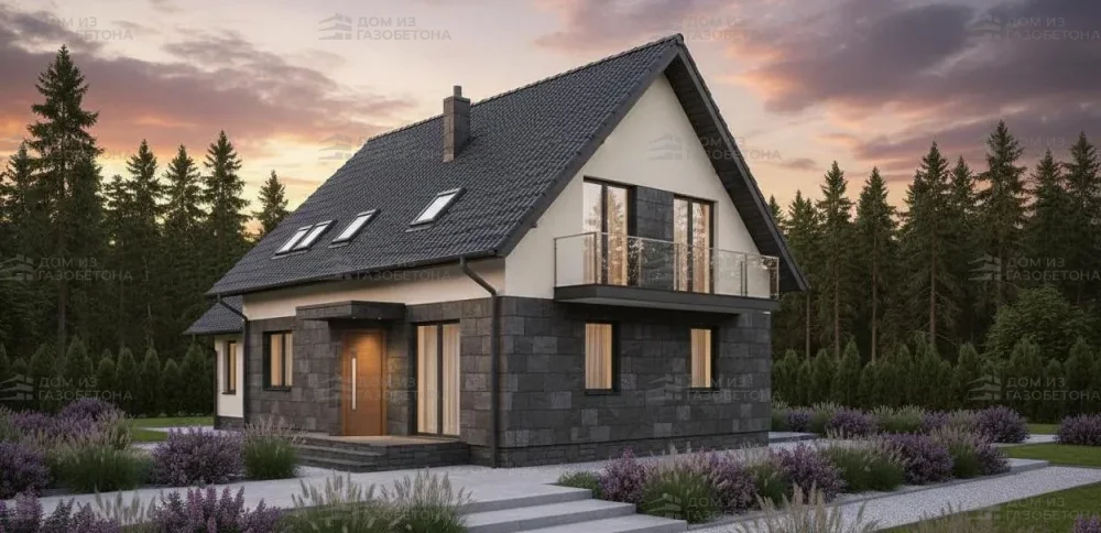 Проект Двухэтажный дом 13 на 12, 164 м2